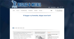 Desktop Screenshot of beslagometall.se